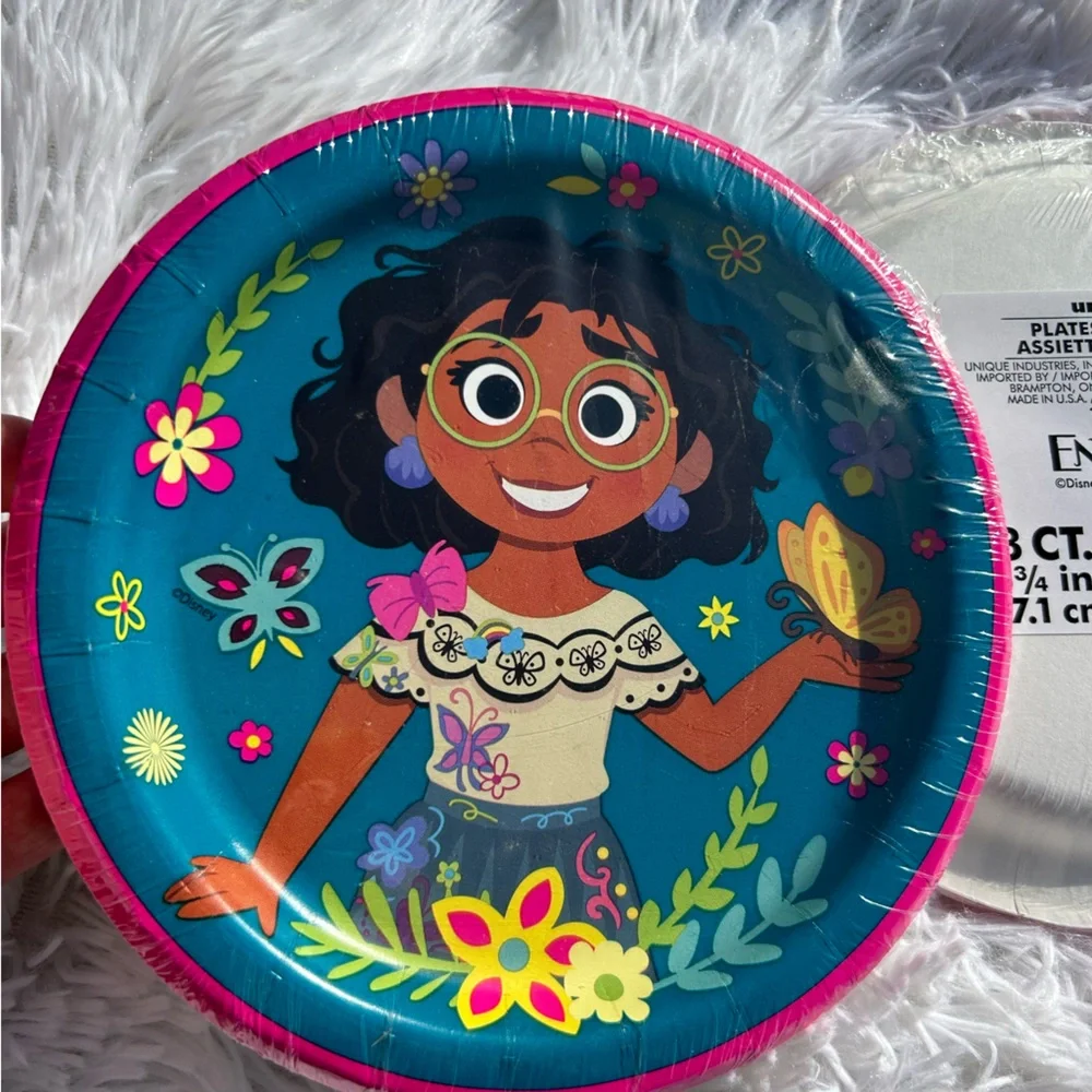 🩶5/$30 Disney’s Encanto Cake Snack Small Party Plates Set of Two 8 Pack NEW